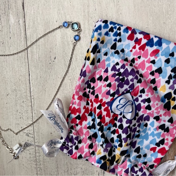 Brighton Elora Gems sky necklace Blue & Silver NWT - Picture 4 of 8